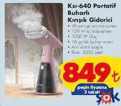 KİWİ KSI-640 PORTATİF BUHARLI KIRIŞIK GİDERİCİ fiyat ve kampanya bilgisi